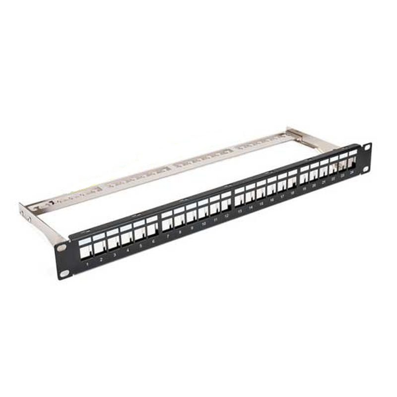 Image of FDL 24 PORT EMPTY MODULAR KEYSTONE PATCH PANEL (1U)