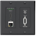Extron XTP T UWP 202 4K socket-outlet HDMI + VGA + 3.5mm + RJ-45 Black