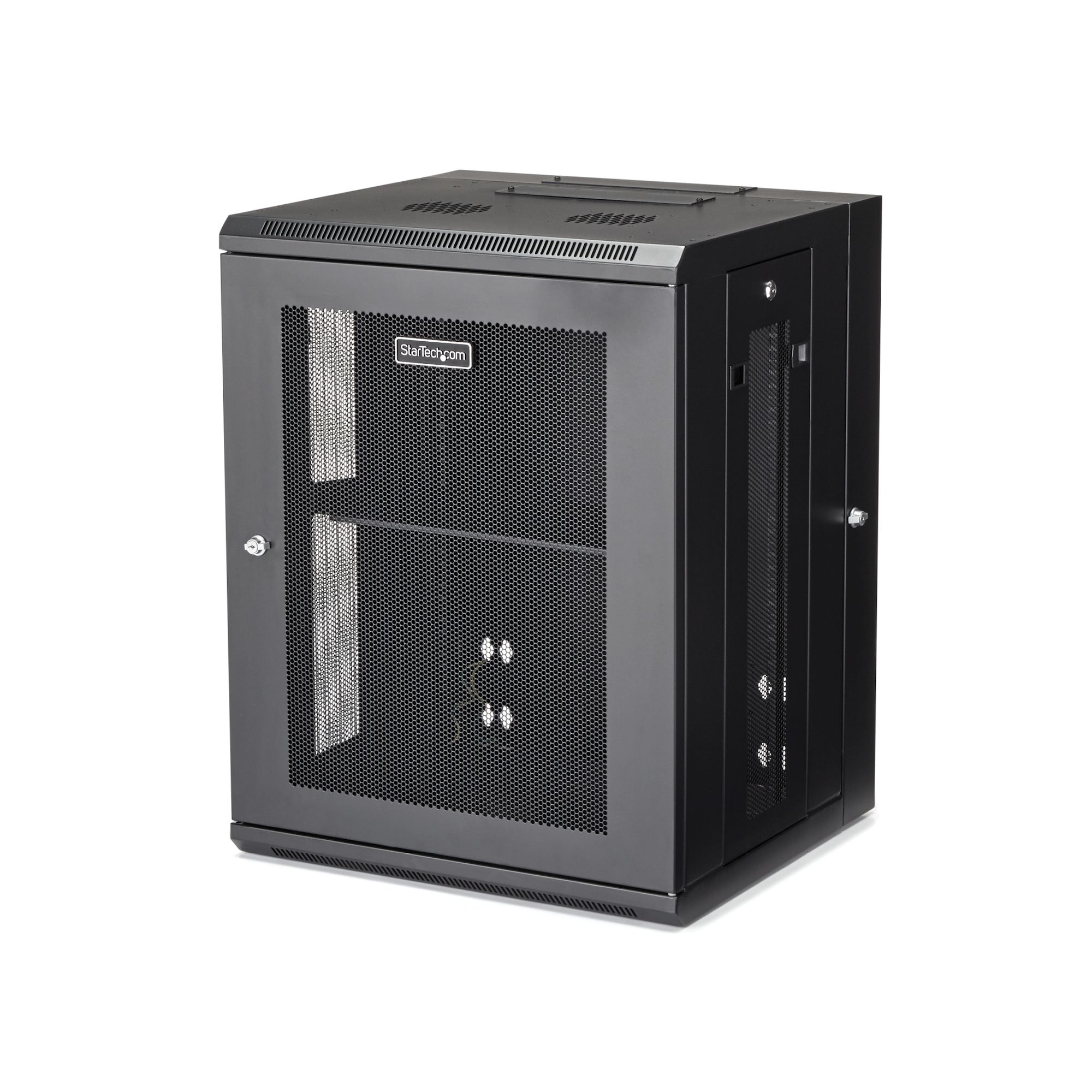 Image of StarTech.com 4-Post 15U Wall Mount Network Cabinet with 1U Shelf,...