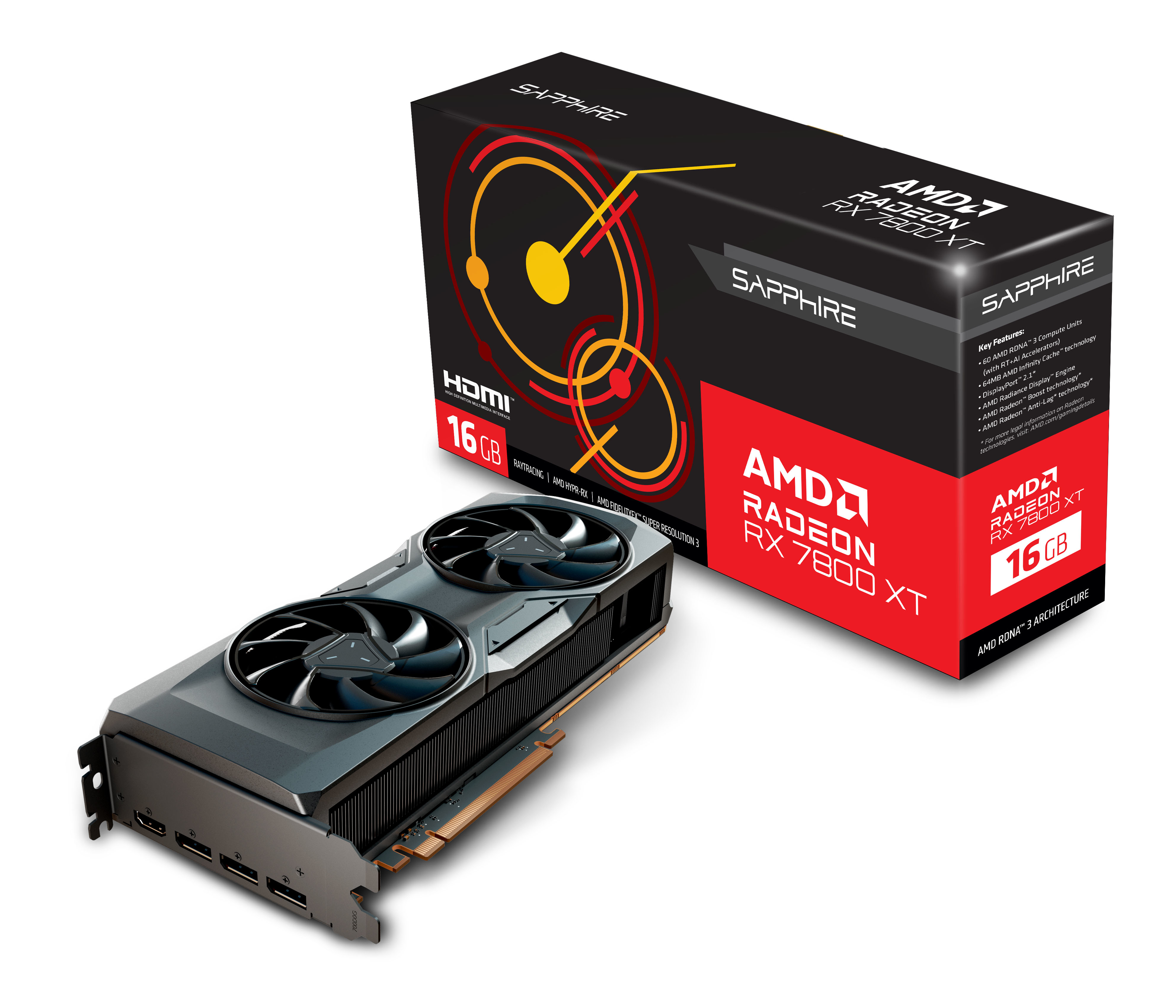 Image of Sapphire Radeon RX 7800 XT AMD 16 GB GDDR6