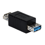 QVS CC2228B-FF cable gender changer USB 3.0 A Black