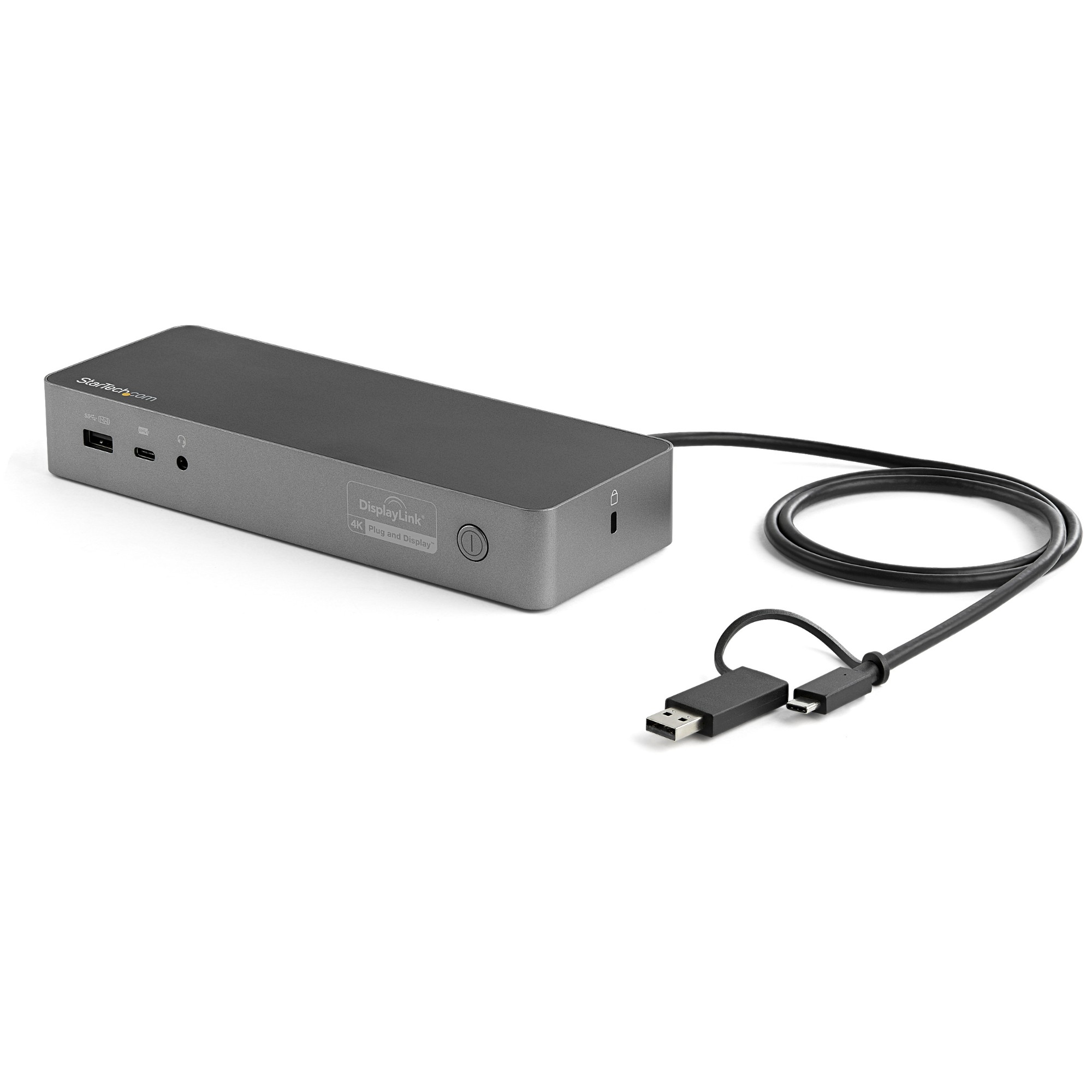 StarTech.com USB-C & USB-A Dock - Hybrid Universal Laptop Docking Station with 100W Power Delivery