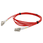 AddOn Networks 15m LC to LC Red OM1 Duplex OFNR (Riser-Rated) TAA MMF Fiber Patch Cable