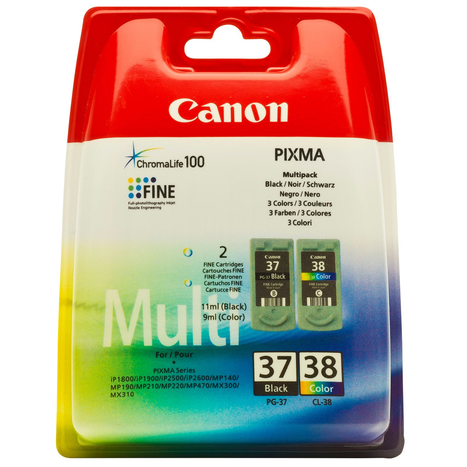 Canon 2145B009/PG-37+CL-38 Printhead Cartridge Multi Pack Black + Colo