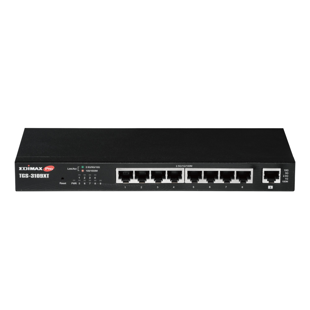 Edimax TGS-3109XT network switch Managed 2.5G Ethernet (100/1000/2500) Desktop Black