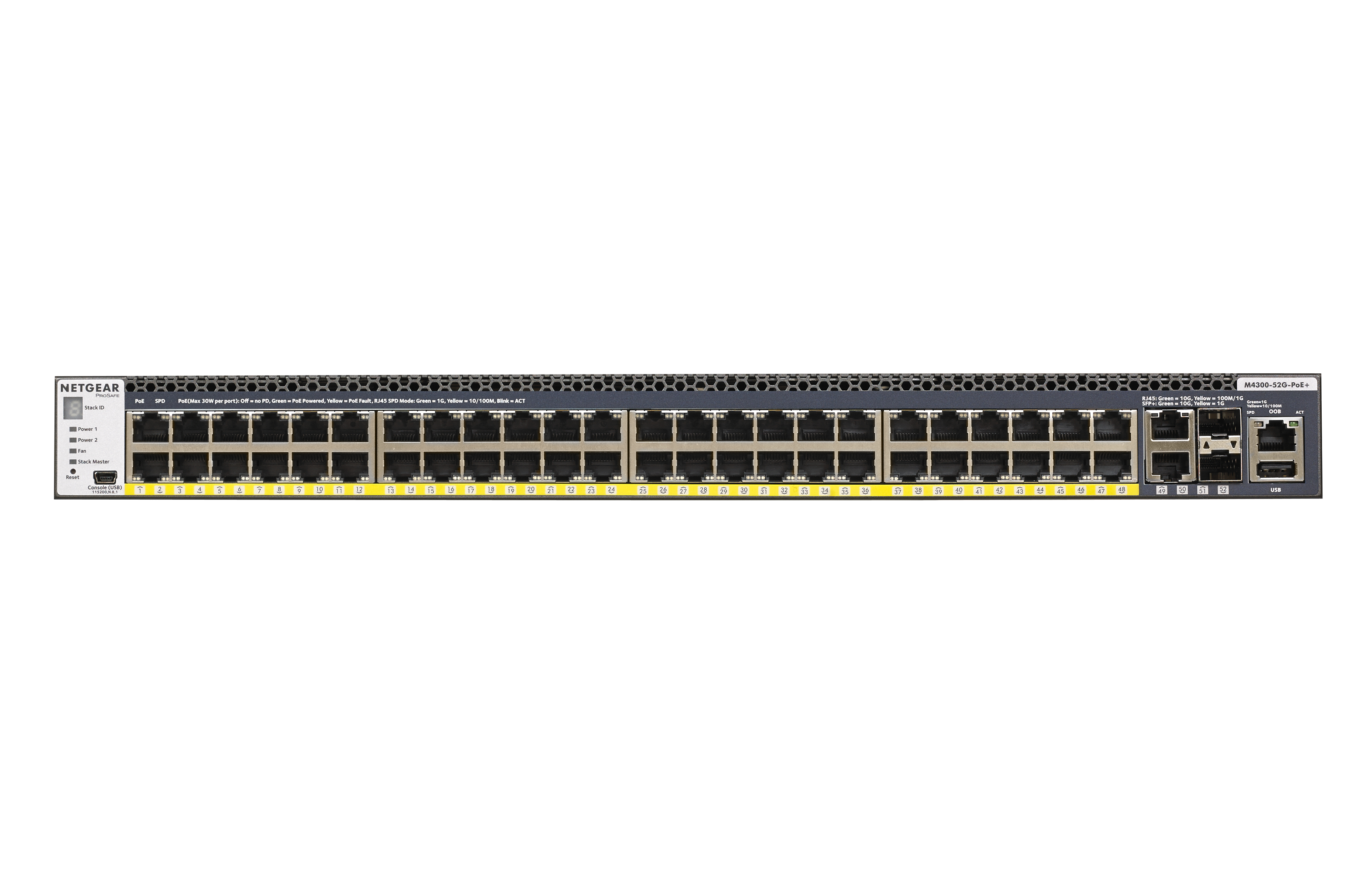 Image of NETGEAR M4300-52G-PoE+ 550W PSU Managed L2/L3/L4 Gigabit Ethernet...