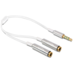 DeLOCK 65576 audio kabel 0,25 m 3.5mm 2 x 3.5mm Wit