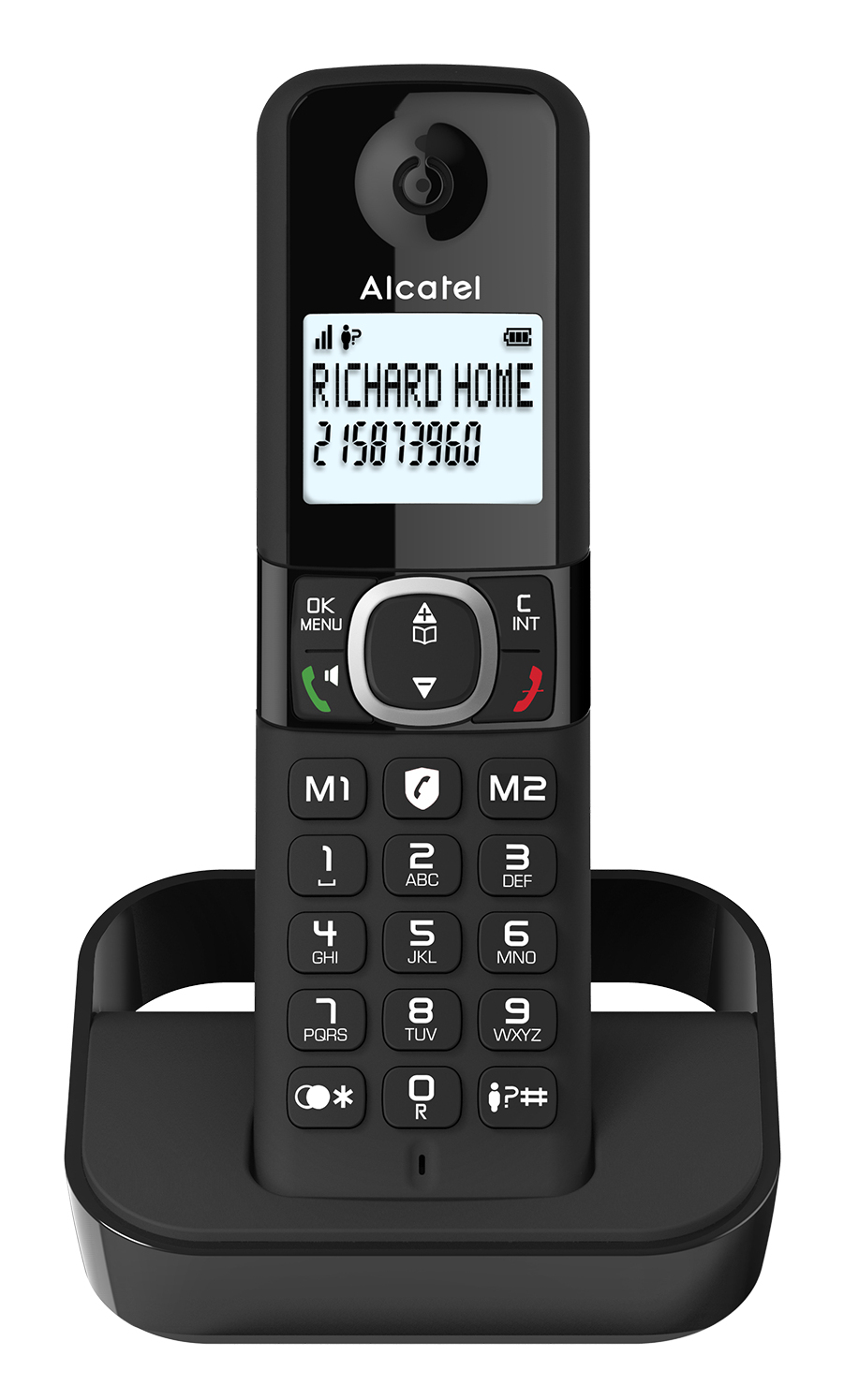 F860 Analog telephone Caller ID Black