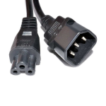 4Cabling 011.180.5001 power cable Black 1 m C14 coupler C15 coupler