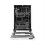 electriQ Integrated Slimline Dishwasher - White control panel