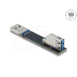 DeLOCK 67421 tussenstuk voor kabels Type-A Zwart