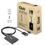 CLUB3D CAC-1720 video cable adapter 23.6" (0.6 m) HDMI Type A (Standard) VGA (D-Sub) + USB Black