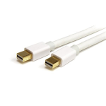StarTech.com 6ft (2m) Mini DisplayPort Cable - 4K x 2K Ultra HD Video - Mini DisplayPort 1.2 Cable - Mini DP to Mini DP Cable for Monitor - mDP Cord works w/ Thunderbolt 2 Ports - White