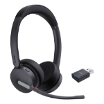 Yealink WH64 Hybrid Dual Teams Headset Wireless Head-band Office/Call center Micro-USB Bluetooth Black