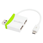 LogiLink UA0180 interface hub 480 Mbit/s Green, White