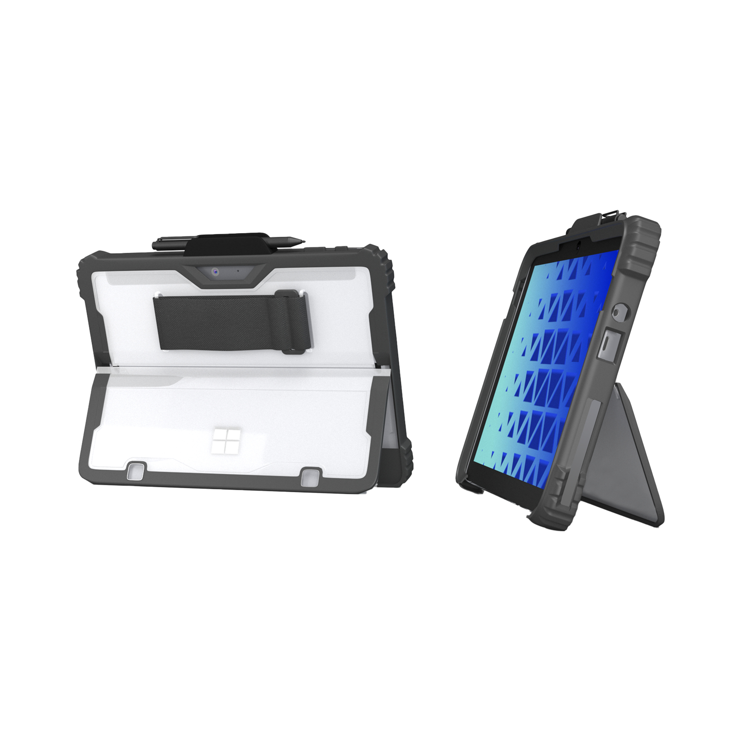 MAXCases Extreme Shell for Microsoft Surface Pro 9/10/11 (Black) with Hand strap