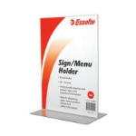 ESSELTE SIGN / MENU HOLDER DOUBLE SIDED PORTRAIT A4