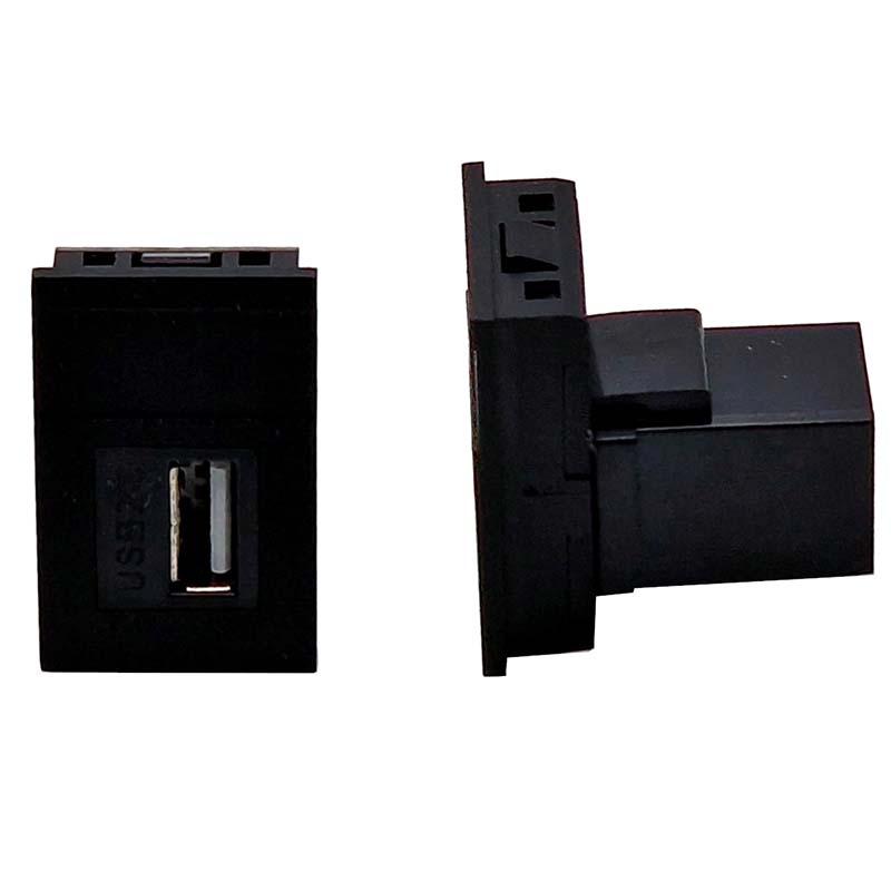 Image of POWERDATA BLACK ICON USB A MEDIA MODULE