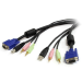 StarTech.com 10 ft 4-in-1 USB, VGA, Audio, and Microphone KVM Switch Cable KVM cable Black 120.1" (3.05 m)