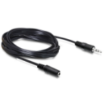 DeLOCK 3.5mm - 3.5mm, 5m audio kabel Zwart