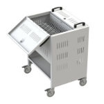 Loxit 7430 portable device management cart/cabinet White