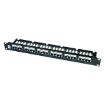 Videk 1U 24 Port Shielded Cat5e FTP Patch Panel