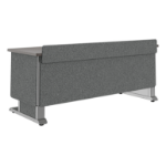 Middle Atlantic Products Forum™ Lectern, 72" Wide, Electrically Height Adjustable, Wilsonart® Asian Night, Graphite Powdercoat, Charcoal Gray Felt with Power for France