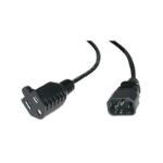 C2G 2ft 16 AWG Monitor Power Adapter Cable (NEMA 5-15R to IEC320C14) Black 23.6" (0.6 m) C14 coupler