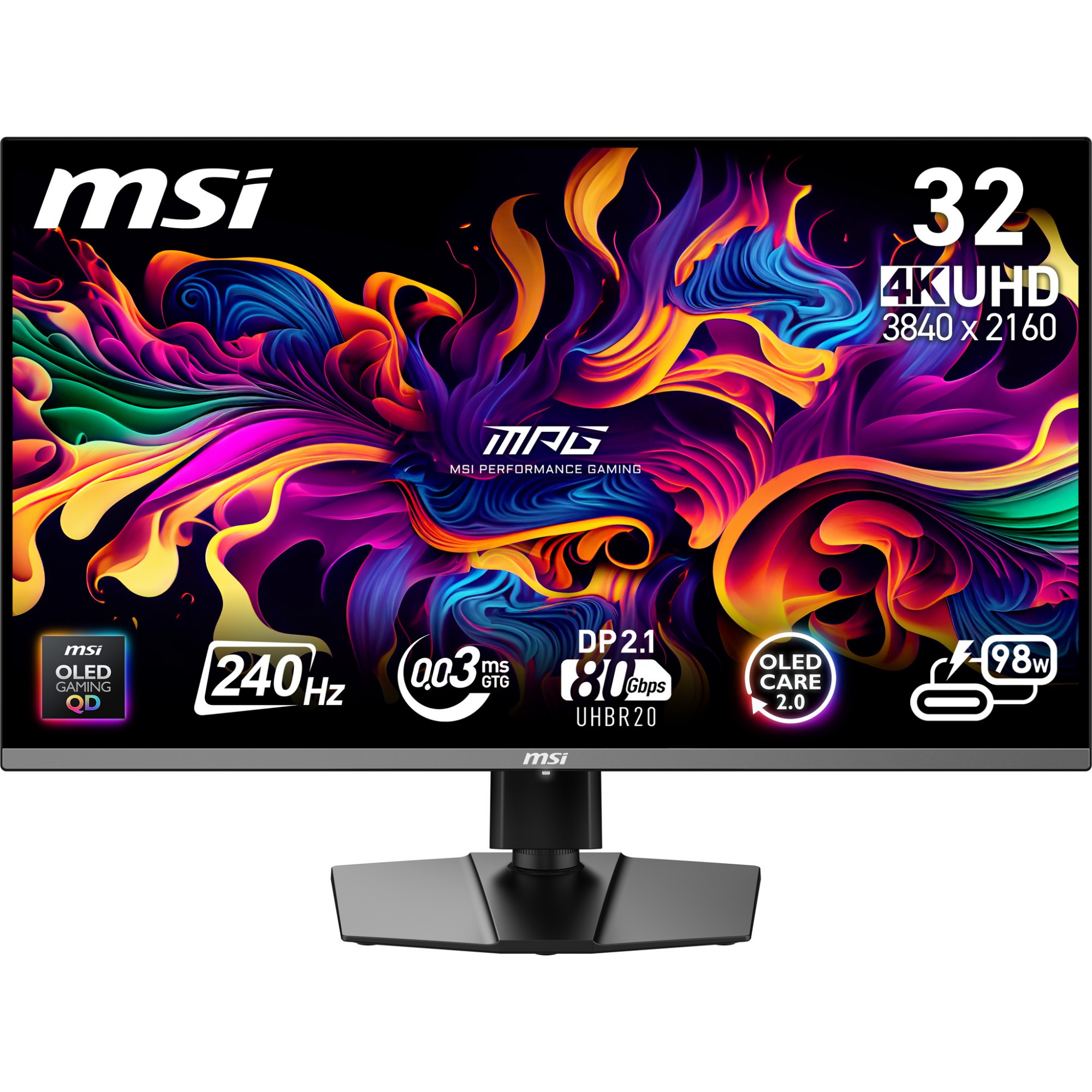 MSI MPG 322URX QD-OLED computer monitor 80 cm (31.5") 3840 x 2160