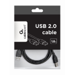 Gembird CCP-USB2P-AMAM-6 USB-kabel USB 2.0 1,8 m USB A Zwart