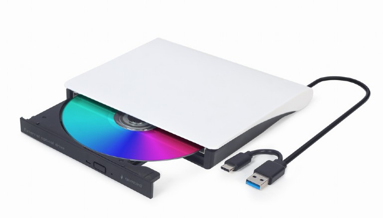 Image of Gembird DVD-USB-03-BW optical disc drive DVD±RW Black, White