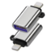 Microconnect MC-LIGHTUSB3 cable gender changer Lightning USB A Silver