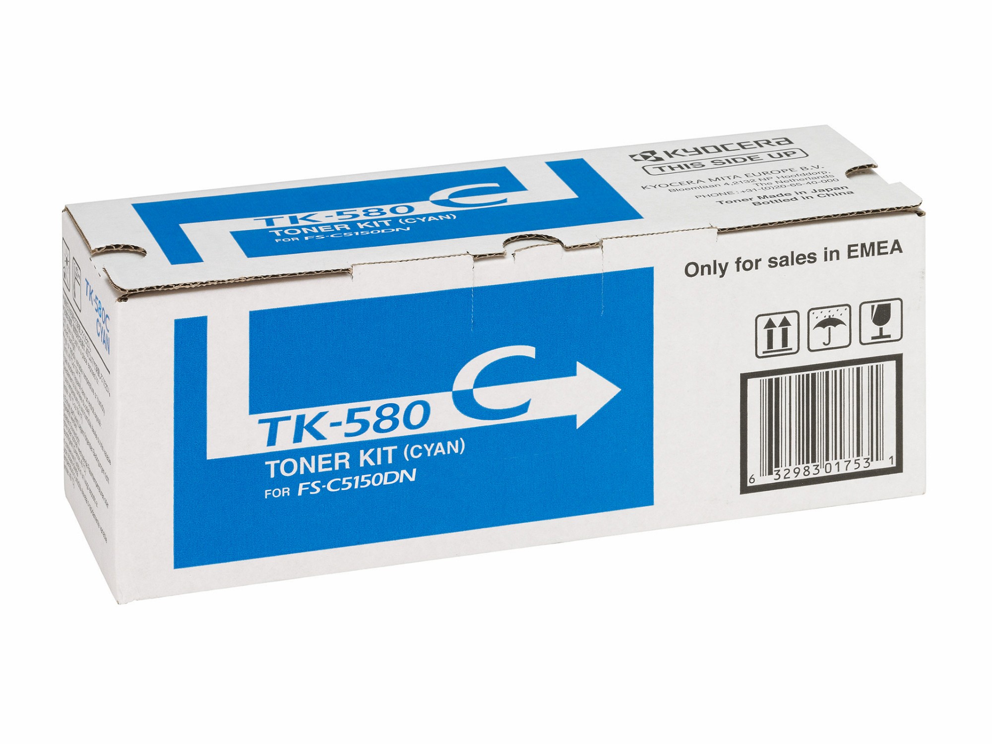 Kyocera TK-580C Cyan Toner Cartridge 1T02KTCNL0
