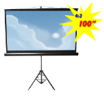 Brateck PSDC100 projection screen 2.54 m (100") 4:3