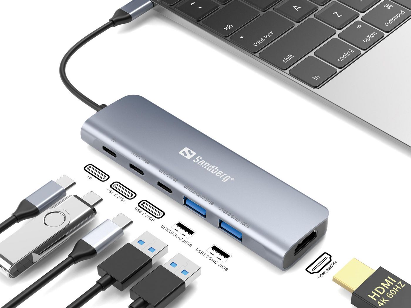 Sandberg USB-C Dock HDMI+2xA+2xC+PD100W