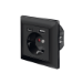 LogiLink Wall outlet 1 socket+ 1-port USB-A + 1port USB-C charger, black
