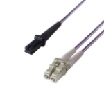 connektgear 4m Duplex Fibre Optic Multi-Mode Cable OM4 50/125 Micron MT to LC Purple