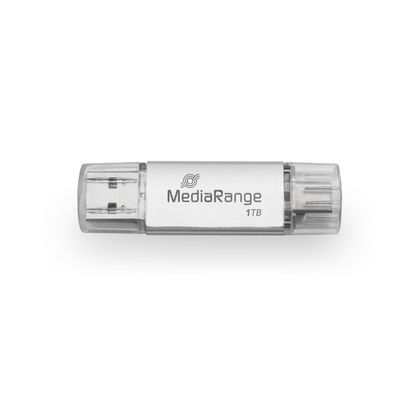 MediaRange MR941-1 USB flash drive 1 TB USB Type-A / USB Type-C 3.2 Gen 1 (3.1 Gen 1) Silver