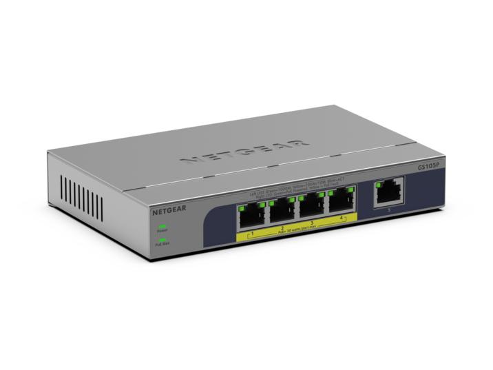 NETGEAR GS105P Unmanaged Gigabit Ethernet (10/100/1000) Power over Eth