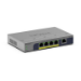 NETGEAR GS105P Unmanaged Gigabit Ethernet (10/100/1000) Power over Ethernet (PoE) Desktop/Wall-Mounting Grey