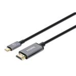 Manhattan USB-C to HDMI Cable, 4K@60Hz, 2m, Black, Three Year Warranty, Equivalent to CDP2HD2MBNL
