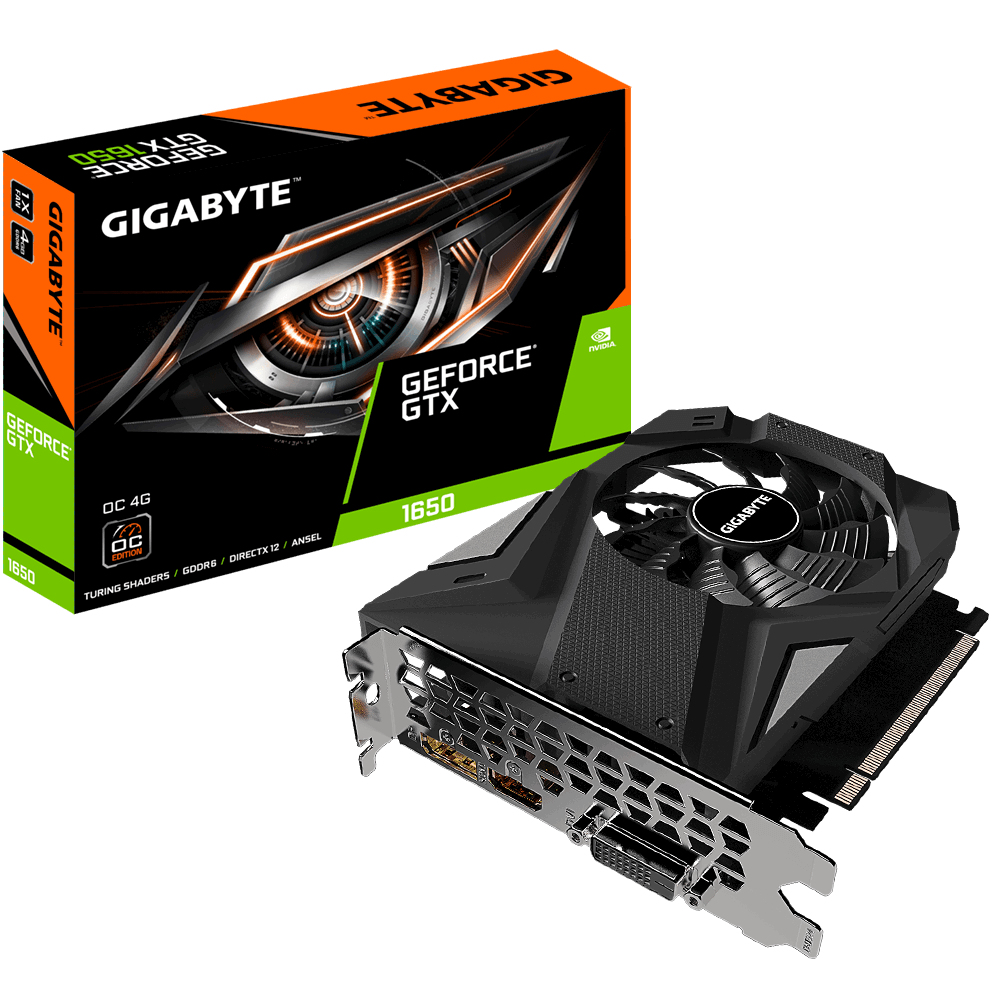 Image of Gigabyte GV-N1656OC-4GD graphics card NVIDIA GeForce GTX 1650 4 GB...