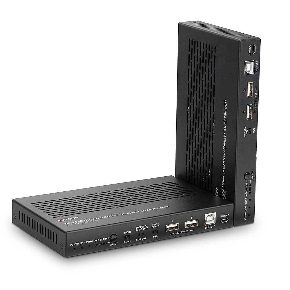 Image of Lindy 38344 KVM extender Transmitter & receiver