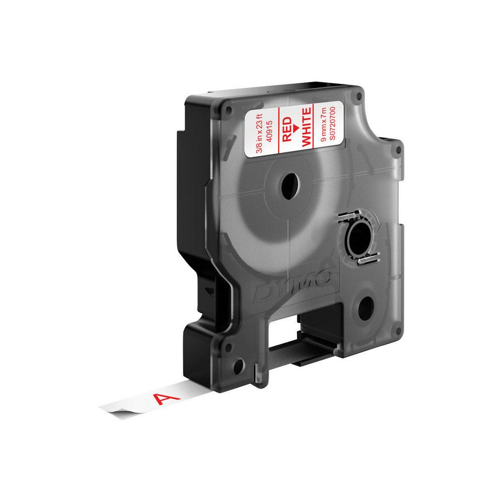 Image of Dymo 40915/S0720700 DirectLabel-etikettes red on white 9mm x 7m...
