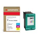 AgfaPhoto Compatible Ink Cartridge, Colour, Replacement for HP No. 343 color, C8766EE, 330 Pages