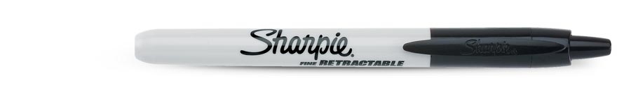 Image of Sharpie Fine Retractable permanent marker Fine tip Black