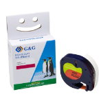 G&G 15577 labelprinter-tape Zwart op rood 91223