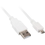 Sharkoon 2m, USB2.0-A/USB2.0 Micro-B USB cable USB A Micro-USB B White