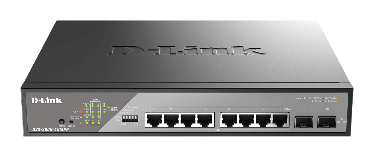 Image of D-Link DSS-200G-10MPP/E network switch Managed L2 Gigabit Ethernet...