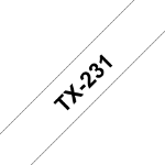 Brother TX-231 DirectLabel black on white 12mm x 15m for Brother P-Touch TX 6-24mm